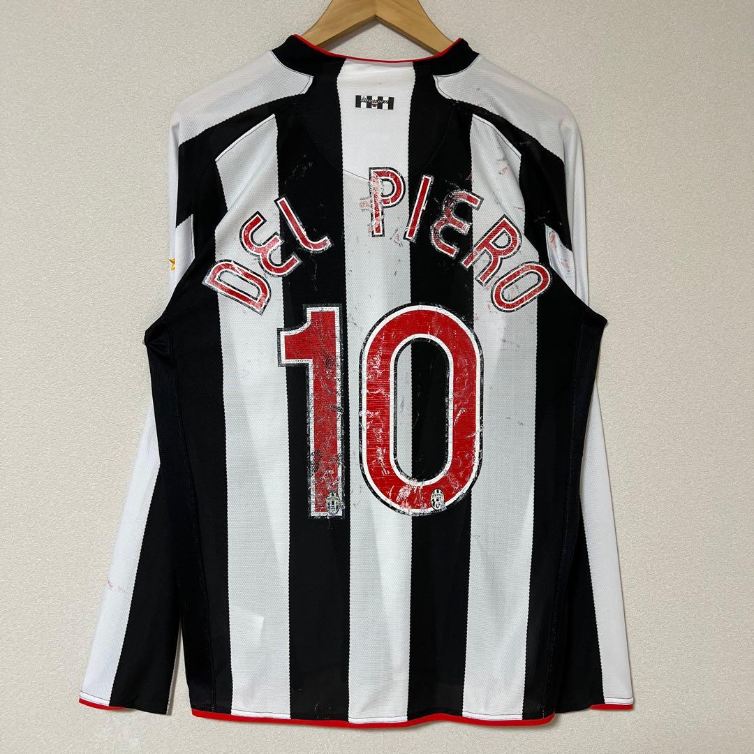 訳アリNIKE ユベントス 長袖 ユニフォーム デル・ピエロ 07/08 Ｌ