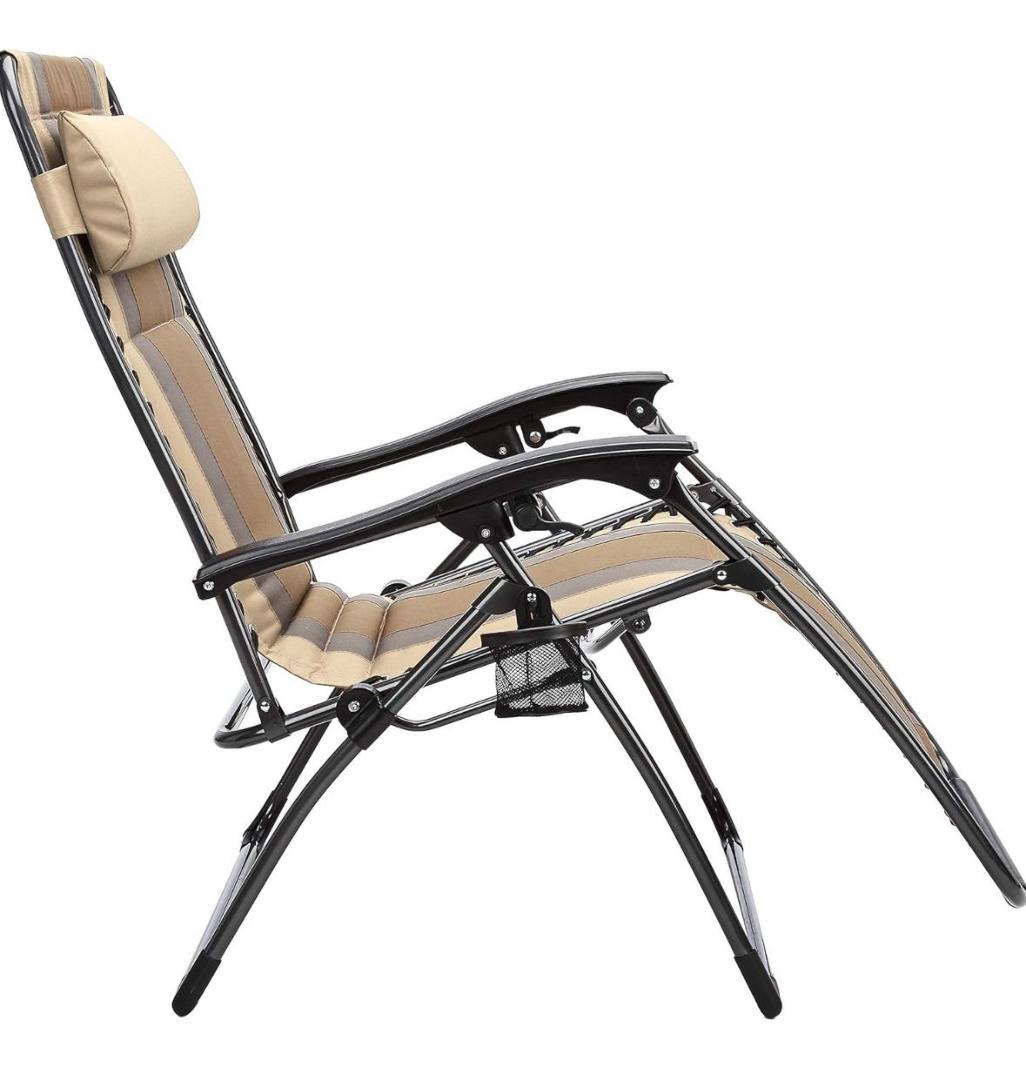 【OYB6】ゼログラビティー チェア パッド付 アウトドア キャンプ 折りたたみ