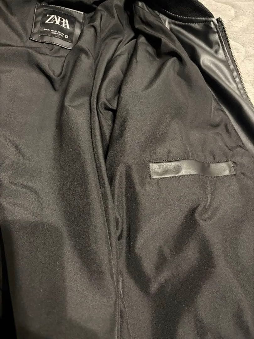 ZARA フェイクレザー ボンバージャケット size XL