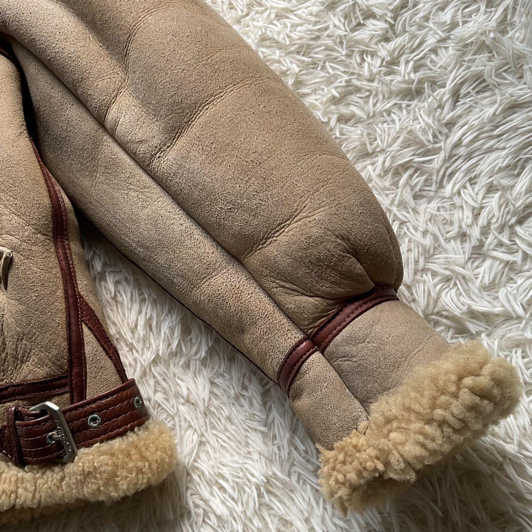 希少✨90's AVIREX B-3 リアルムートン　シープスキン　38 レザー