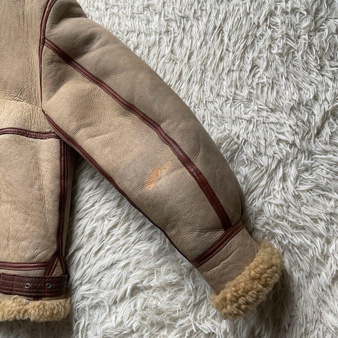 希少✨90's AVIREX B-3 リアルムートン　シープスキン　38 レザー