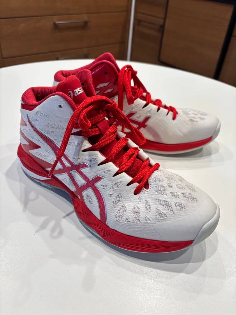 ASICS バレーボールシューズ ホワイト/レッド