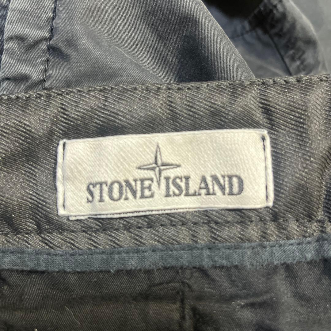 STONE  ブラックカーゴパンツW30