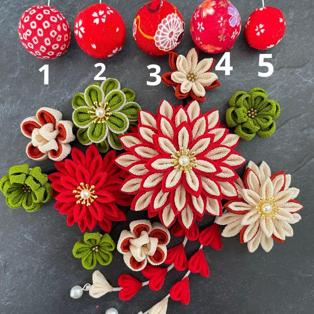 【てふてふ】つまみ細工の髪飾り