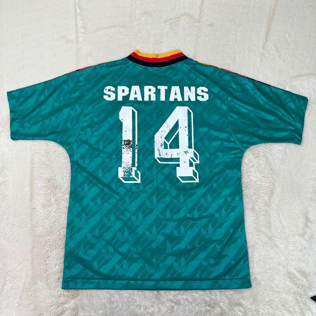 ✨美品✨90s アディダス デサント製 ユニフォーム 総柄 緑 ドイツカラー L