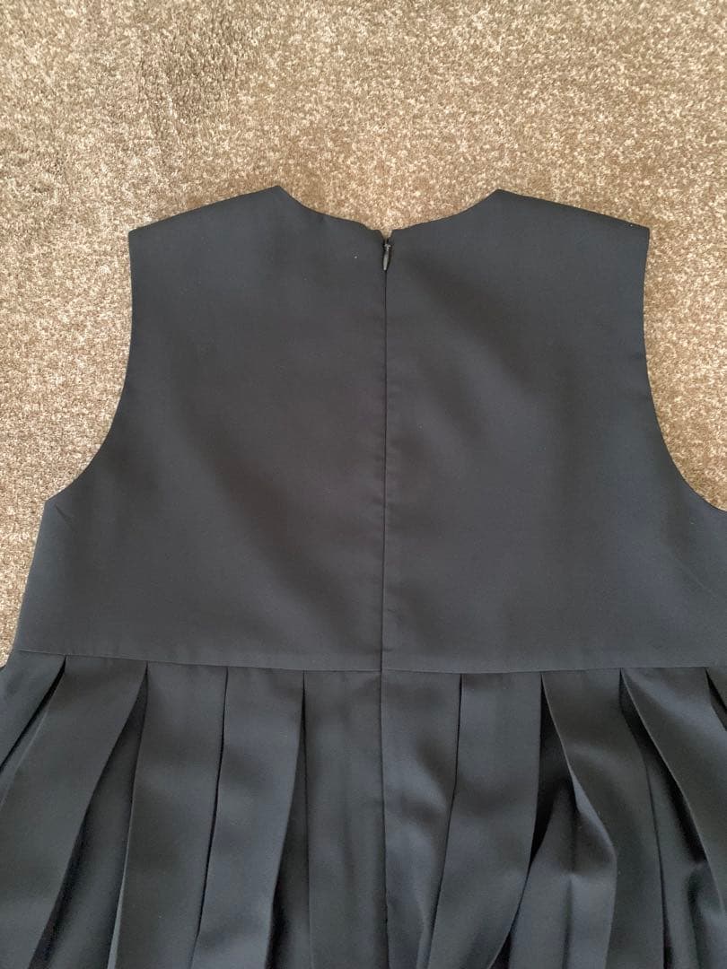 ENFOLD PEライト ジョーゼット タック プリーツ DRESS