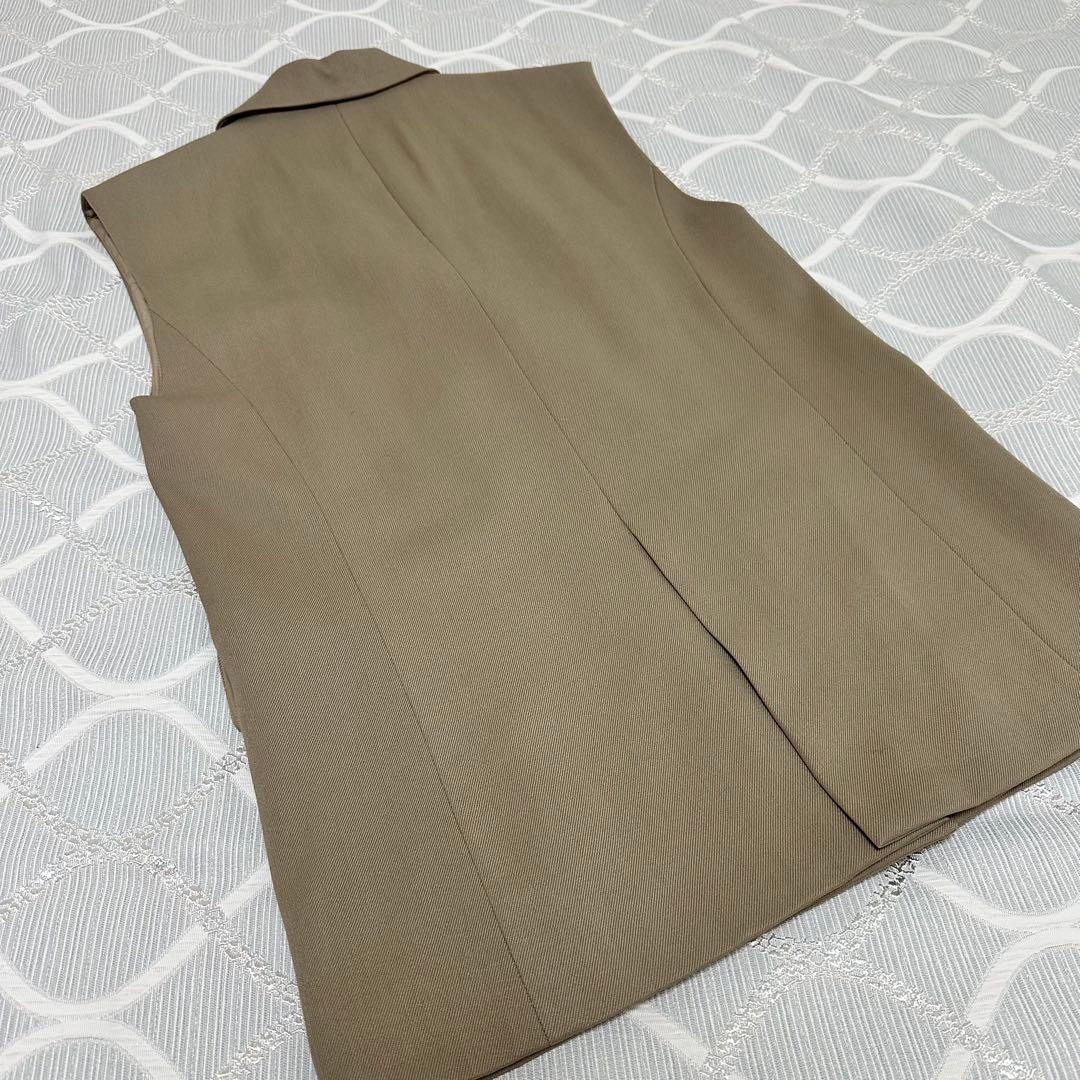 【美品】anuans ウールブレンドツイルオーバー ジレ