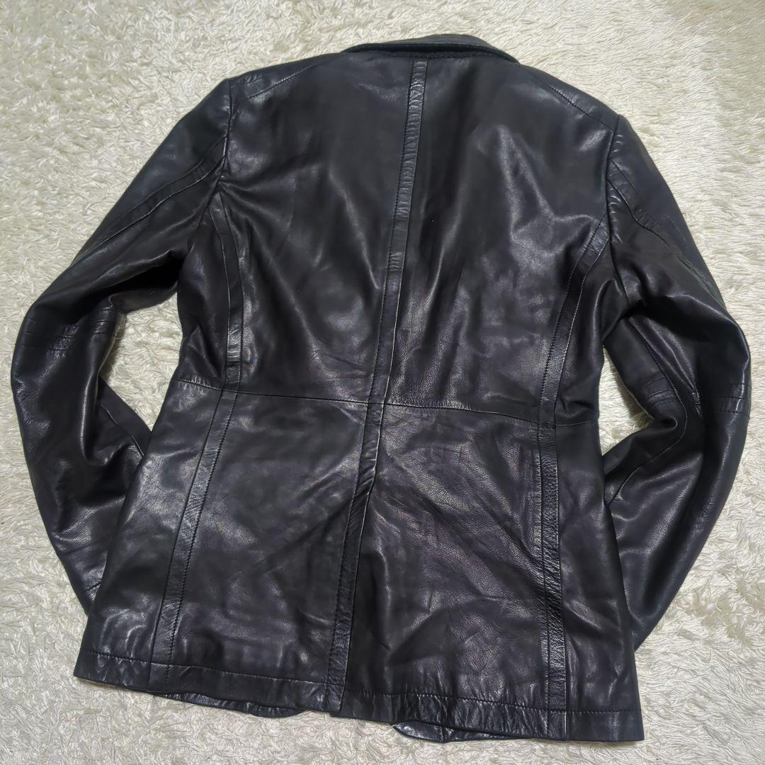 COMME CA MEN コムサメン　羊革　ラムレザーテーラードジャケット　М