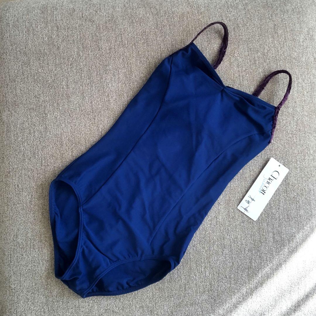 【新品タグ付】Chacott　チャコット　レオタード　青✕紫　ベロア　150