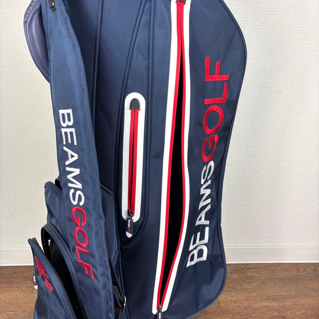 ビームス【BEAMS】スタンド式キャディーバッグ 《ネイビー色》