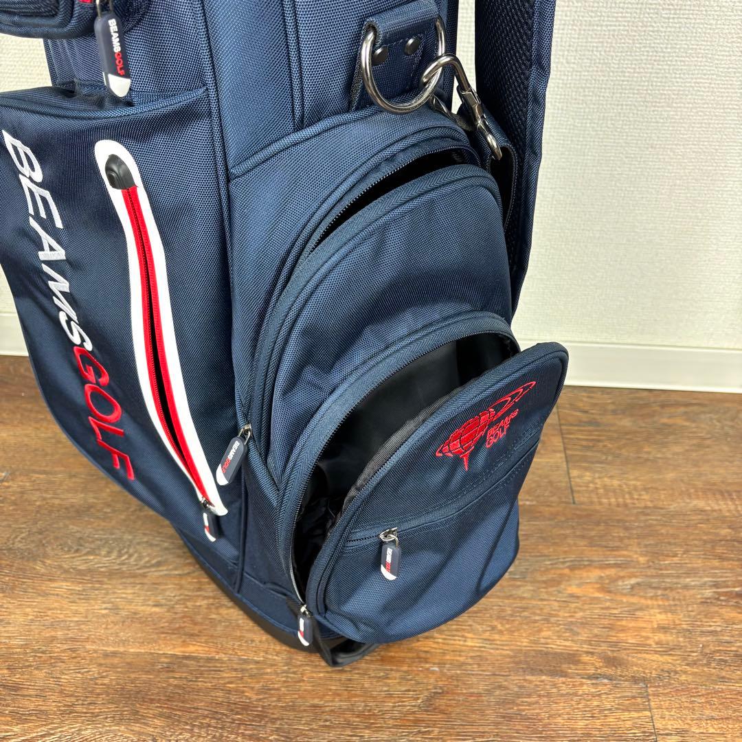 ビームス【BEAMS】スタンド式キャディーバッグ 《ネイビー色》