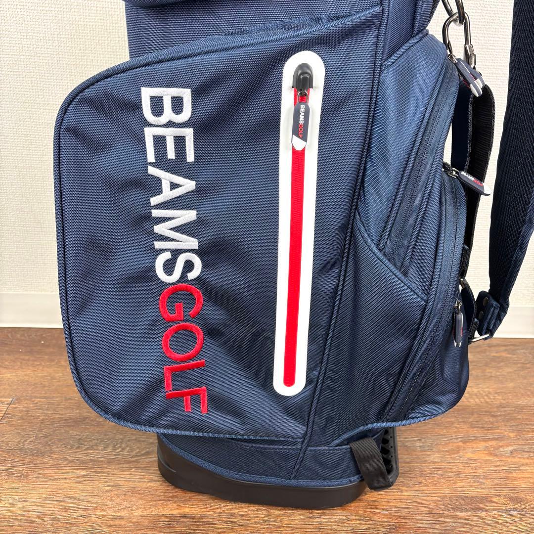 ビームス【BEAMS】スタンド式キャディーバッグ 《ネイビー色》