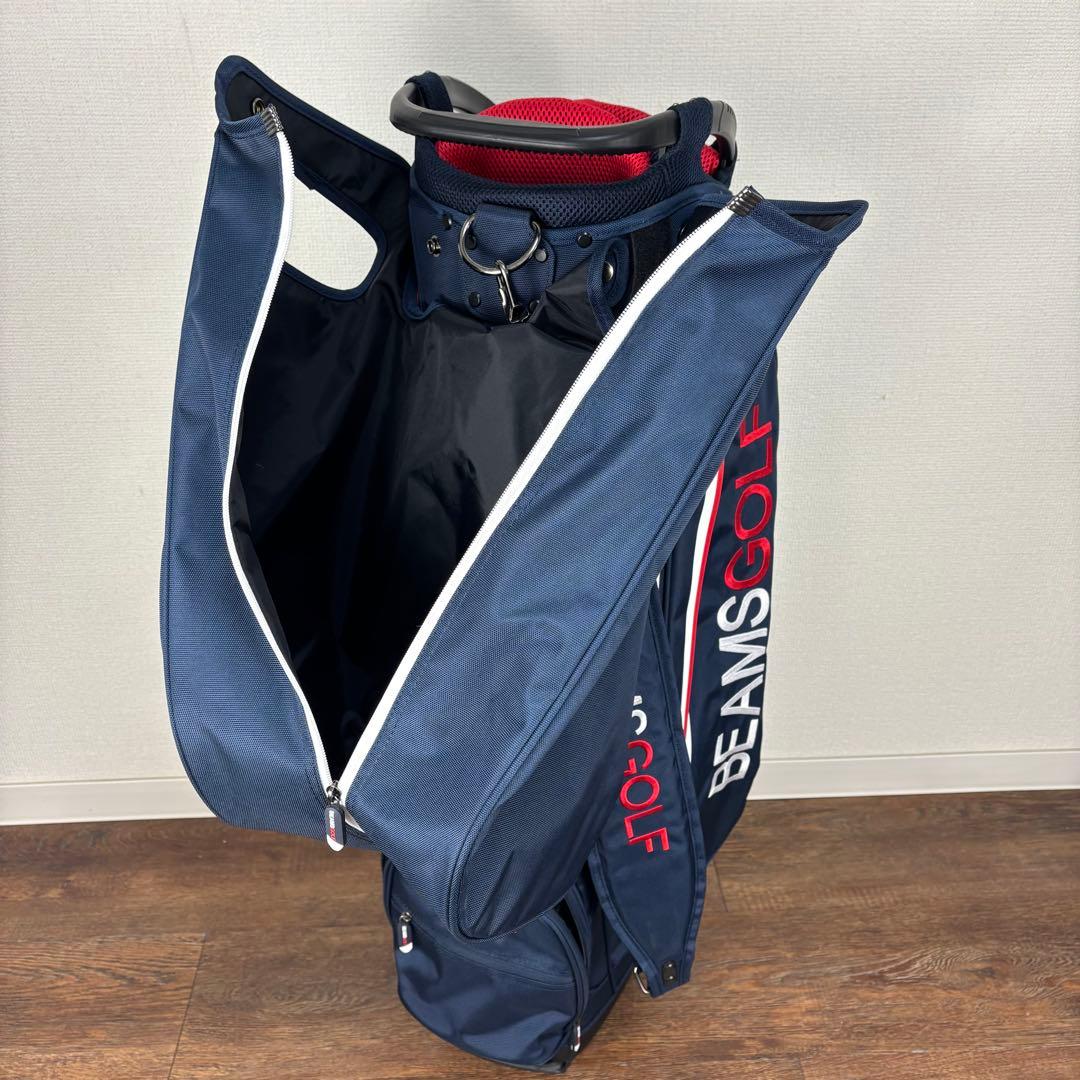 ビームス【BEAMS】スタンド式キャディーバッグ 《ネイビー色》