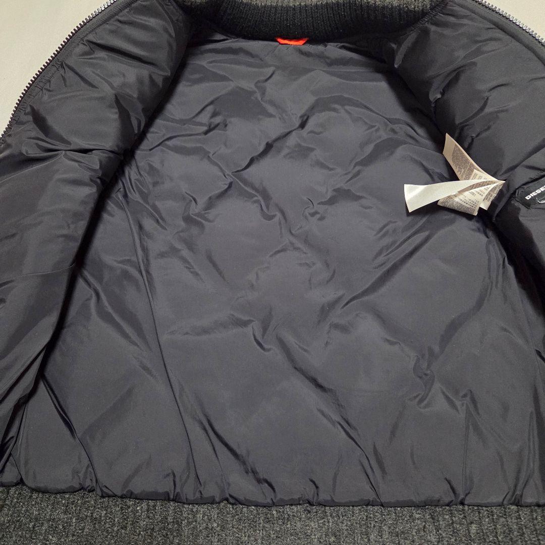 極美品　定価49800　DIESEL　ダウンベスト黒/グレー LLサイズ