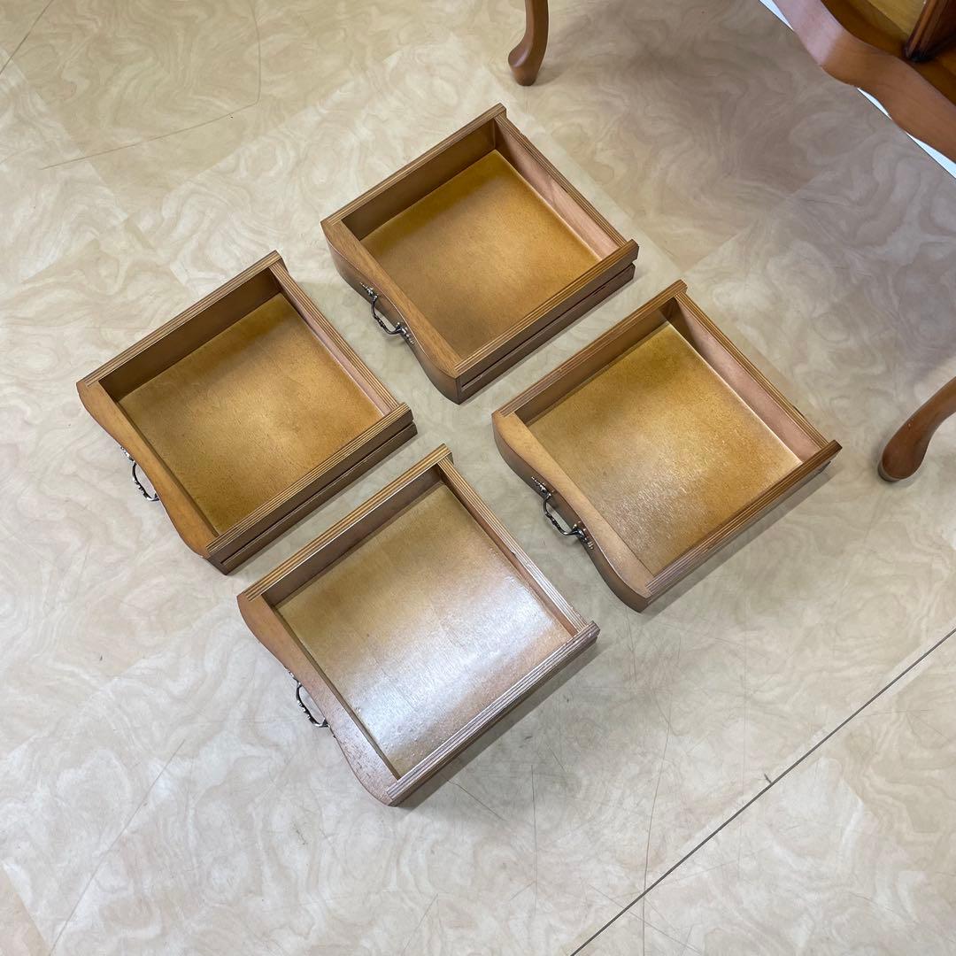 アンティーク調 猫脚 コンソール 籐 ラタン チェスト 引き出し 電話台 棚