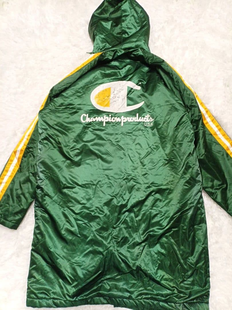 90s Champion ベンチコートグリーン L