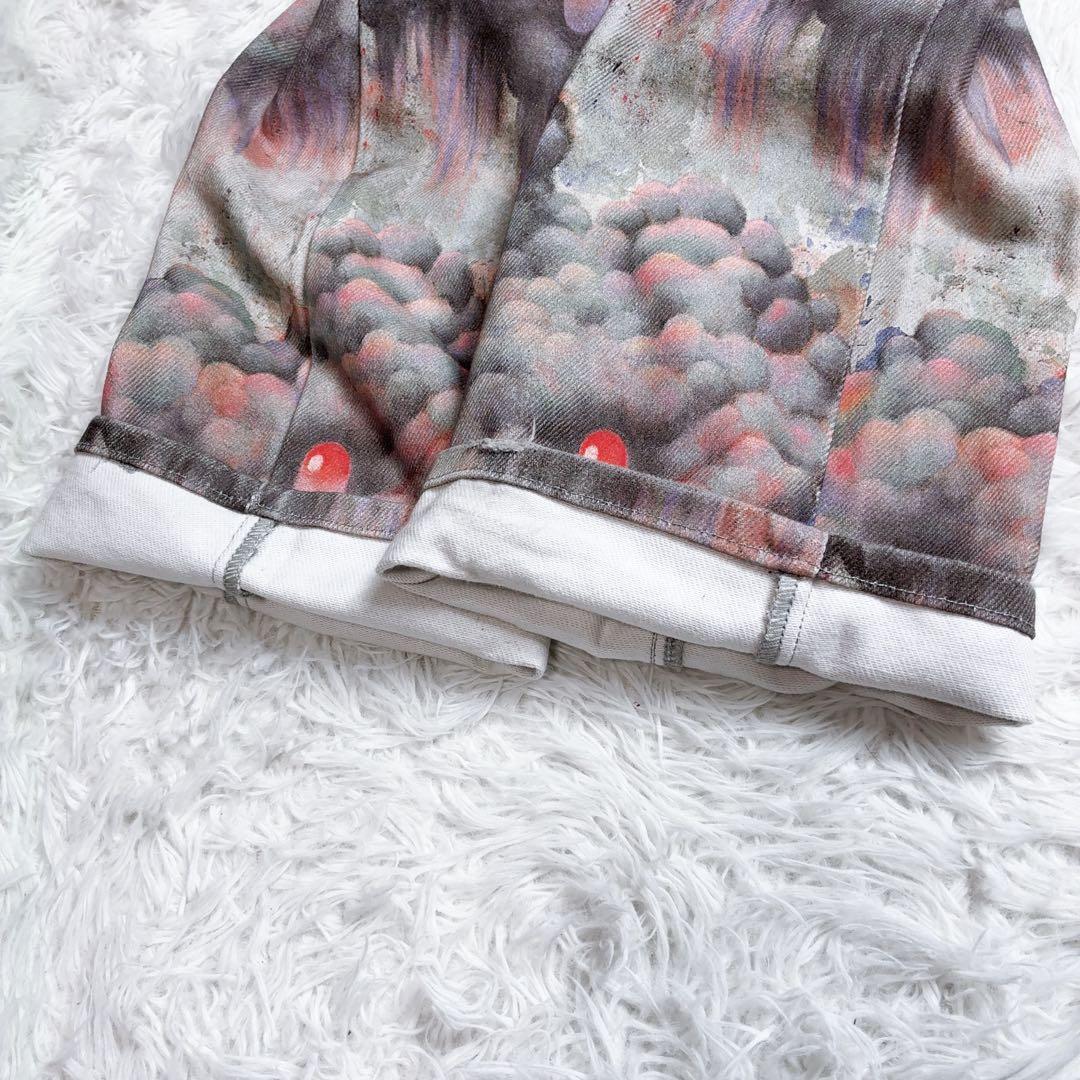 DIVINITIES ワイドデニム 総柄 アート ペインターパンツ ストリート