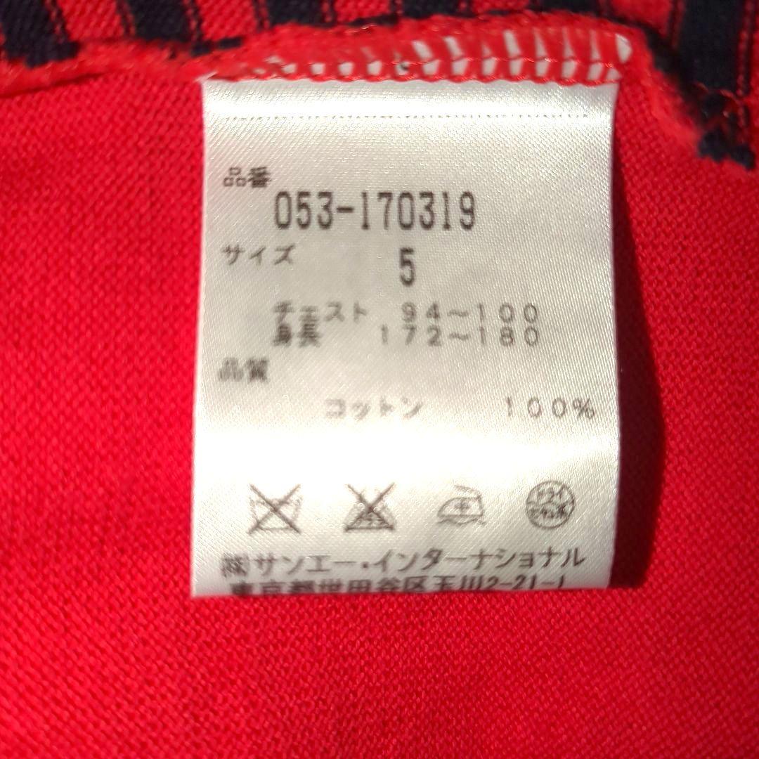 新品タグ付きPEARLY GATESパーリーゲイツVネックセーター赤メンズL