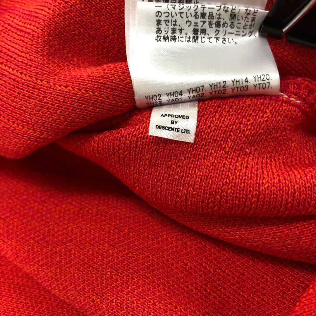 デサントゴルフ　ピンク/オレンジ　ボーダー　レディーススカート　ウエストゴム　S