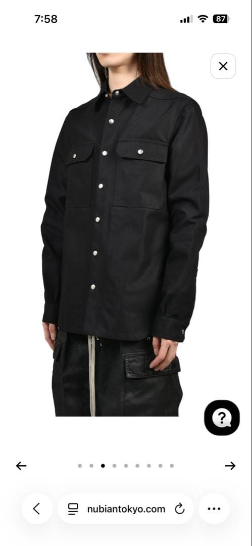 早い者勝ち‼️新品未使用　RickOwens アウターシャツ　DARKSHDOW