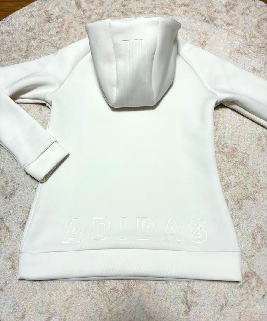 【即日発送✨M】新品　アディダス ビッグロゴ ダンボールニット　セットアップ　白