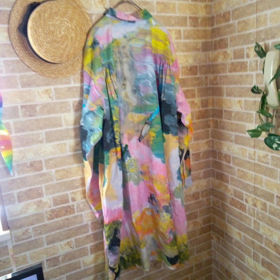 ツモリプリントシャツ ワンピ　　　ニコアンド