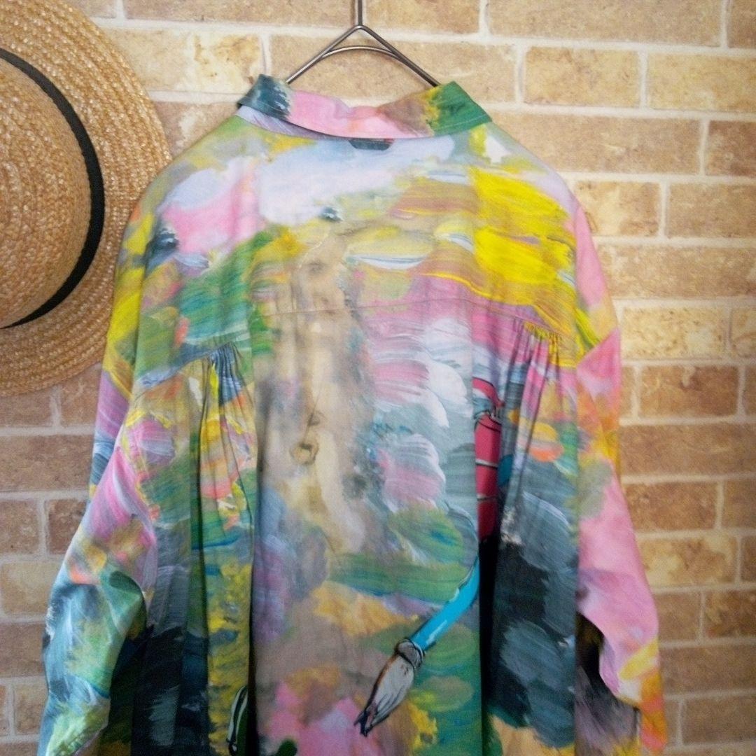 ツモリプリントシャツ ワンピ　　　ニコアンド