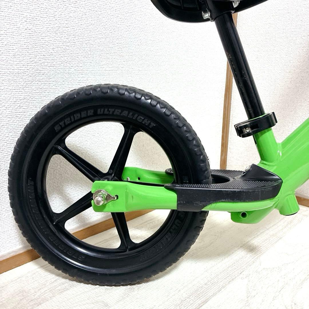 美品 STRIDER 12 グリーン ストライダー 12 ペダルなし自転車