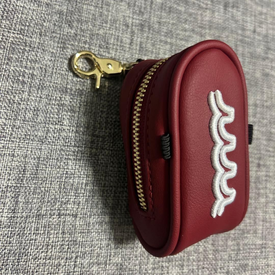 美品⭐︎定価16,500円 ムータマリンゴルフmuta レザーボールケース レッド