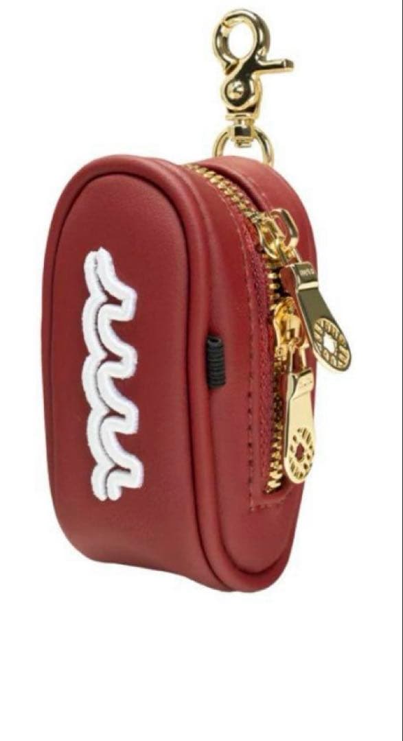 美品⭐︎定価16,500円 ムータマリンゴルフmuta レザーボールケース レッド