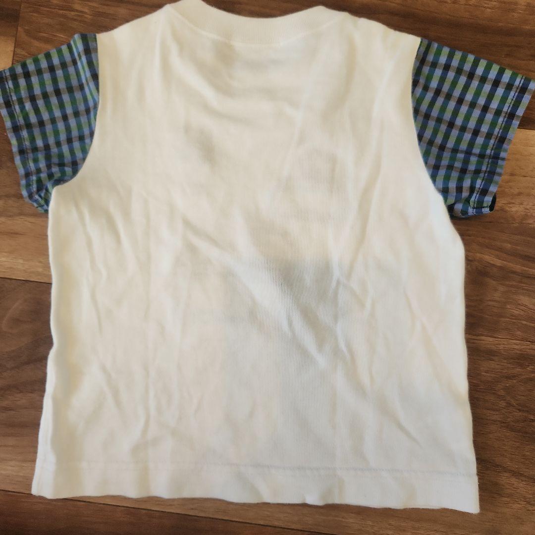 familiar 車と動物刺繍 Tシャツ