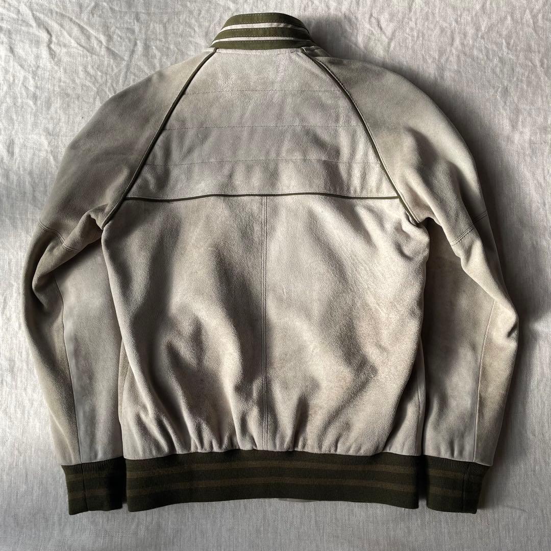 N Hollywood エヌハリウッド 羊革 スエード レザーブルゾン 裏地総柄