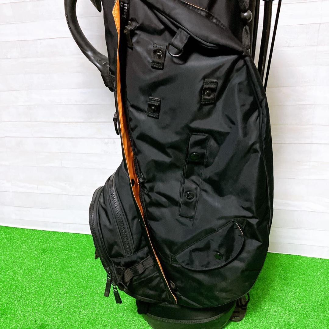 EDWIN GOLF キャディバッグ スタンド式 ブラック 9型 7分割 ゴルフ