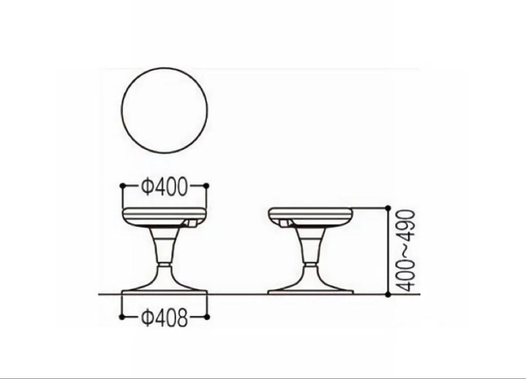 ⑤オカムラ インディゴブルー 円盤脚 回転スツール