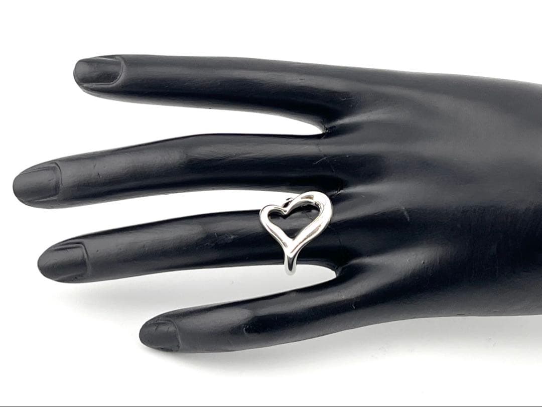 f139 ティファニー　オープンハート　リング　シルバー925 約11号