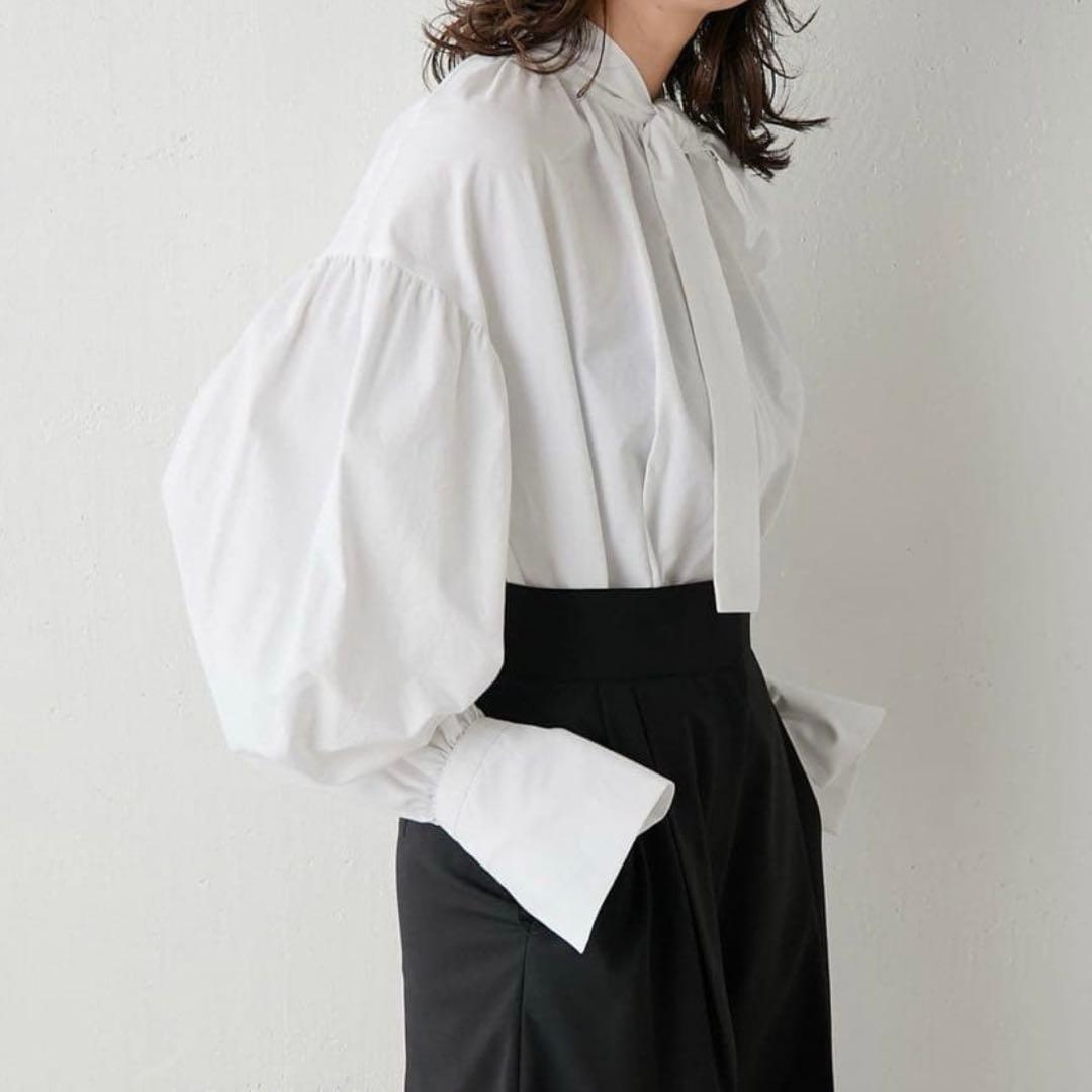 【Whim Gazette】美品 ウィムガゼット ボウタイブラウス 近年モデル