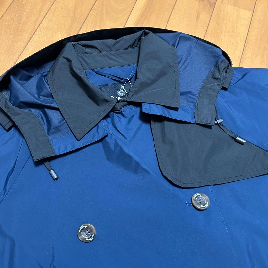 アクアスキュータム★トレンチデザインレインコート★M-L対応★新品★ネイビー★