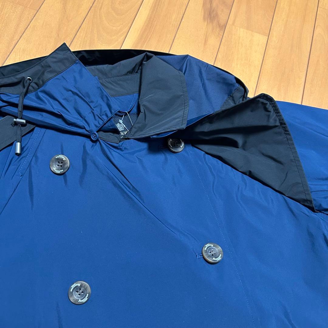 アクアスキュータム★トレンチデザインレインコート★M-L対応★新品★ネイビー★