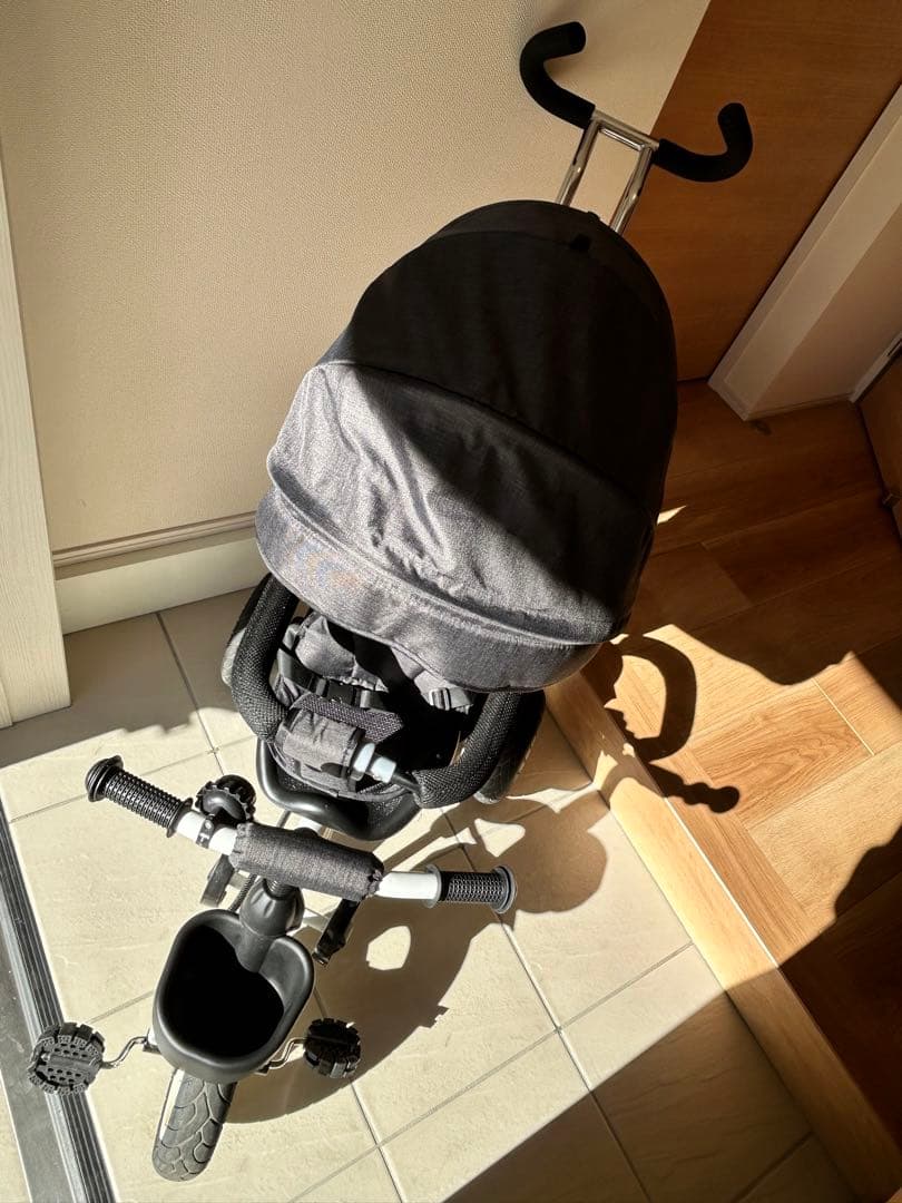 【美品！】4way 折りたたみ三輪車(白×ダークグレー)