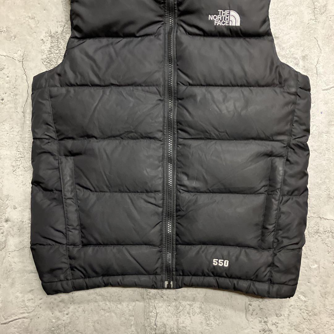 美品　US ザノースフェイス　550フィル　ヌプシ　ダウンベスト　ボーイズL