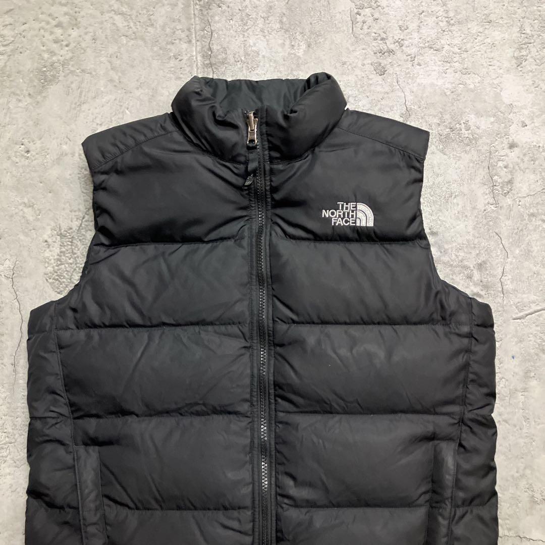 美品　US ザノースフェイス　550フィル　ヌプシ　ダウンベスト　ボーイズL