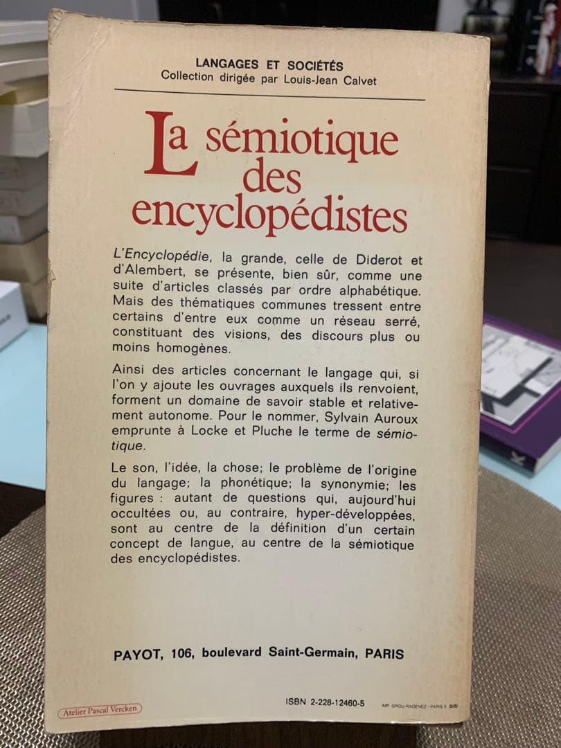 La sémiotique des encyclopédistes