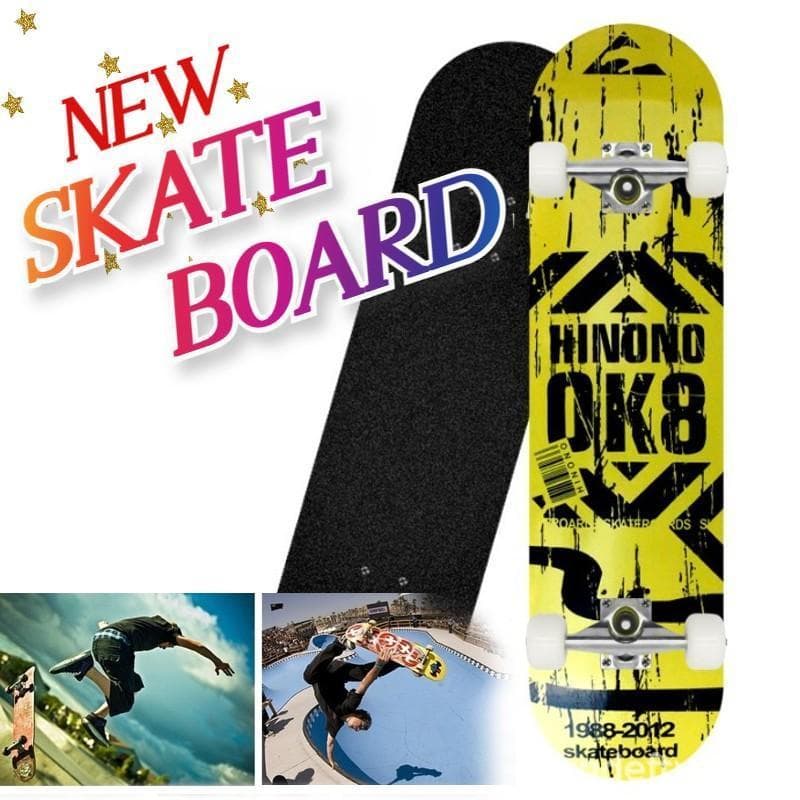 スケートボード　スケボー　ABEC9ベアリング採用　OK8 イエロー