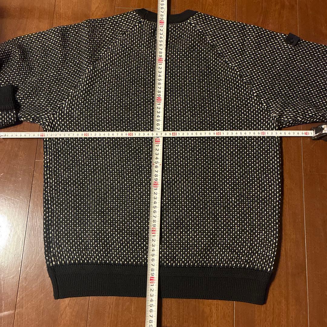 ブリーフィング バーズアイ ロゴ クルーネック セーター ブラック M