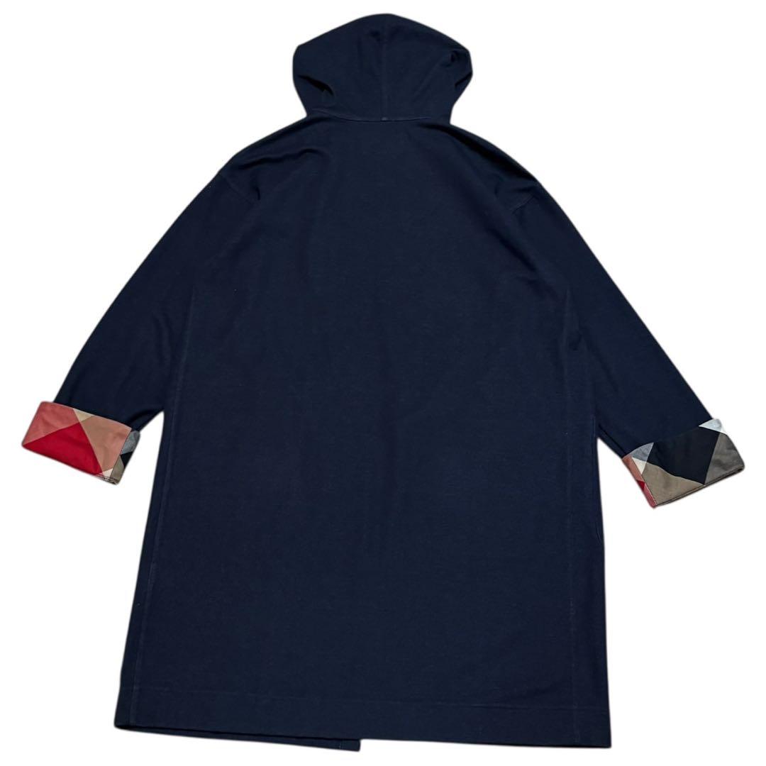 ブルーレーベル クレストブリッジ フード付き ロングカーディガン コーディガン