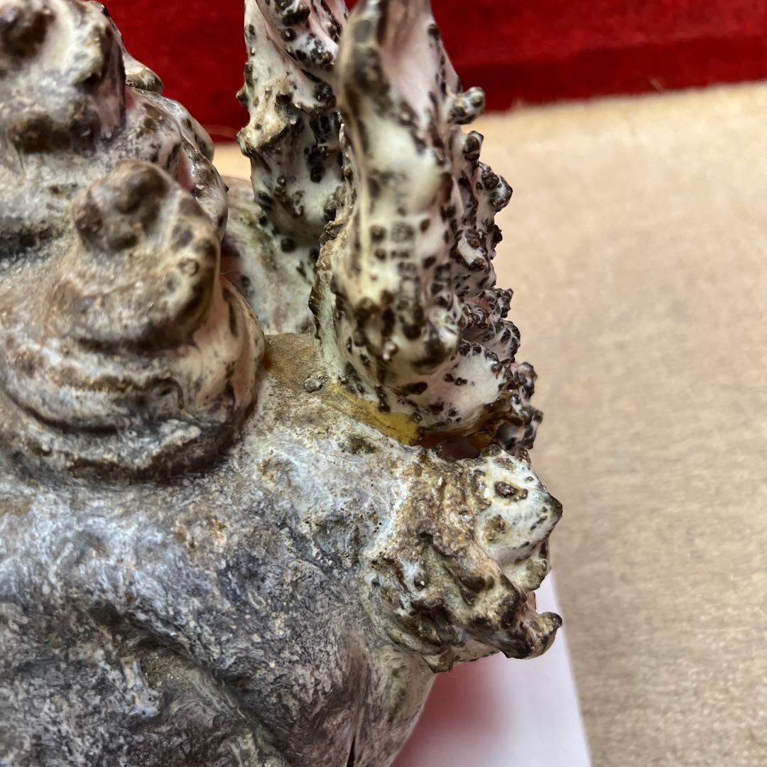 小久保凌 萩焼 灰被獅子置 共箱 11.8kg 東キ8-0313☆2Fトコオコ