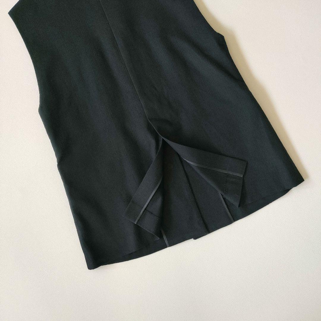 アダムエロペ プリペラカットオフベスト ジレ ブラック