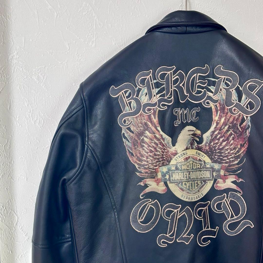 【超希少】良デザイン HARLEY-DAVIDSON レザーライダースジャケット