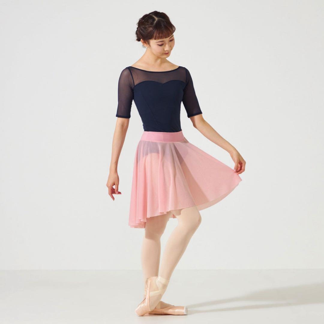 チャコット　5分袖レオタード ネイビー　Mサイズ　新品未使用タグ付