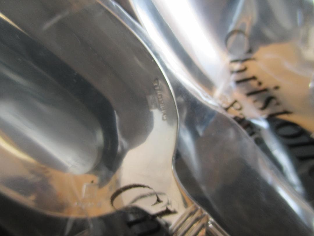 未使用未開封品☆仏蘭西高級銀器☆クリストフルシルバーコーヒースプーン２本　アリア